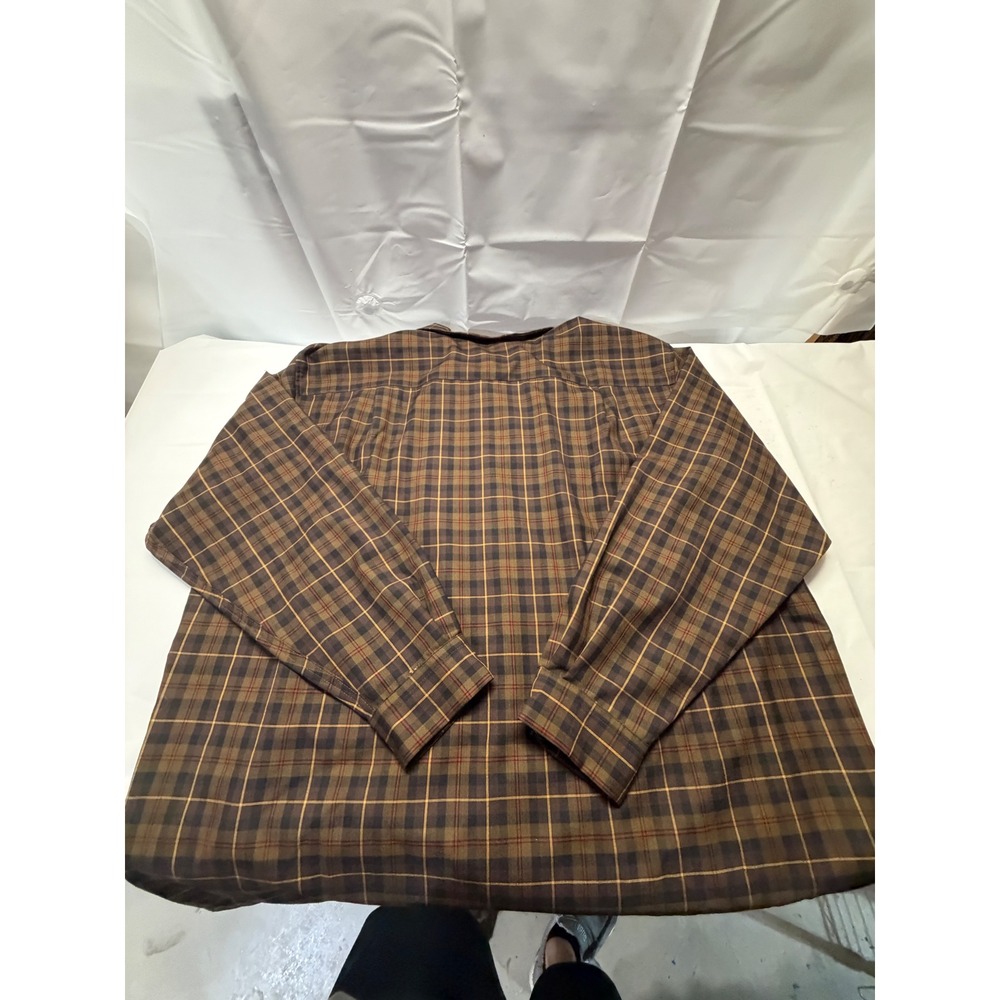 Pendleton Board Shirt Mens XXXL Brown Plaid 100% Wool Long Sleeve Button Up 3XL - Picture 2 of 7